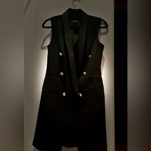 Black vest intermix blazer